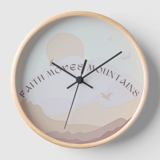Faith mueve el reloj de pared de las montañas
