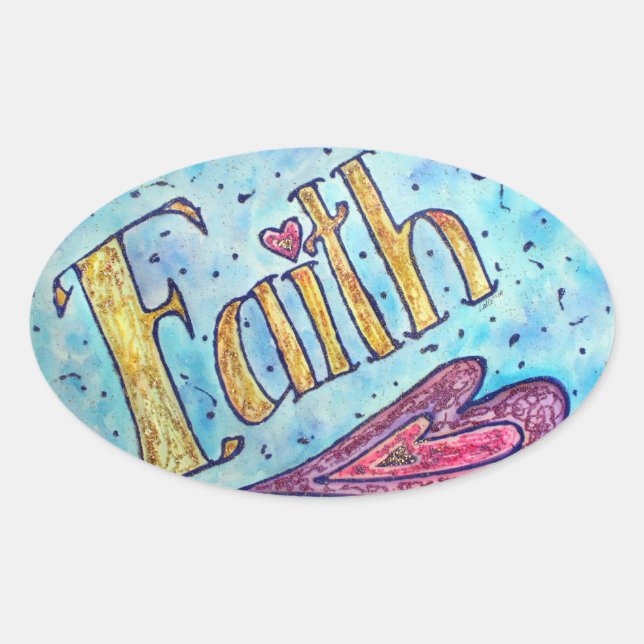 Faith Palabra Inspiradora Decals Pegatinas de arte (Anverso)