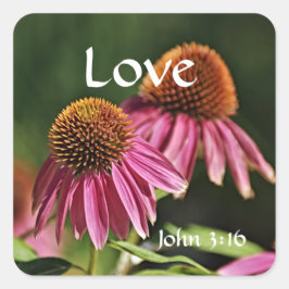 Faith Pink Wildflower Love Bible Pegatina
