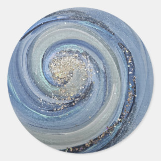 Faith Worth Art Blue Swirl Pegatina
