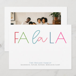 Falala Simple Navidad Foto Personalizada