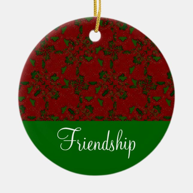 Falalalala Amistad Ornamento de Navidad (Frente)