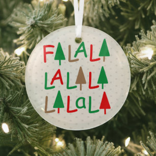 Falalalala... Árboles de Navidad simple Ornamento
