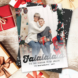 Falalalala Black Ombre Script Fun Navidad Foto