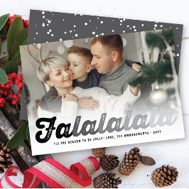 Falalalala Black Ombre Script Fun Navidad Foto