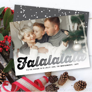 Falalalala Black Ombre Script Fun Navidad Foto