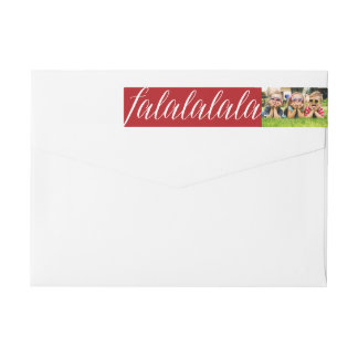 Falalalala Script Fun Holiday Photo Return Address