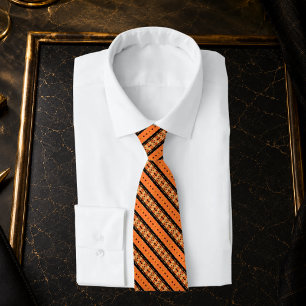 FALCON – Corbata naranja y negra de poder