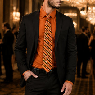 FALCON – Corbata naranja y negra de poder