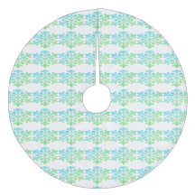 Azul verde Nieve flaqueado de árbol de Navidad