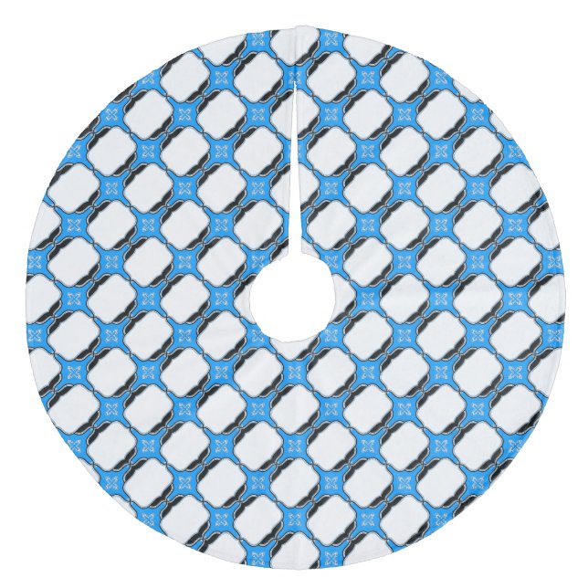 Falda Para El Árbol De Navidad De Forro Coralino Bávaro (Anverso)