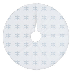 Falda Para El Árbol De Navidad De Forro Coralino Copos de nieve de invierno