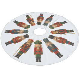 Falda Para El Árbol De Navidad De Forro Coralino Desfile de cazadores de nueces Falda de árbol de N
