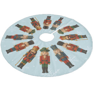 Falda Para El Árbol De Navidad De Forro Coralino Desfile de cazadores de nueces Falda de árbol de N