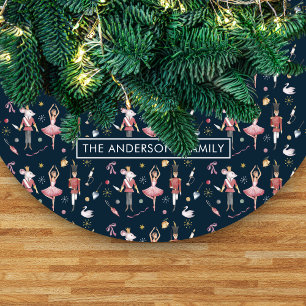 Falda Para El Árbol De Navidad De Forro Coralino Dibujo de cascanueces a mano con acuarela linda