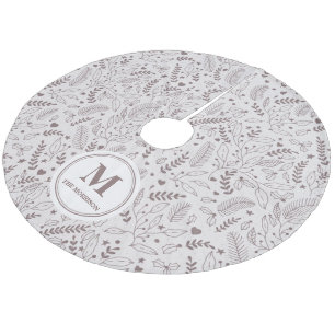 Falda Para El Árbol De Navidad De Forro Coralino Elegante mistletoe monocasco