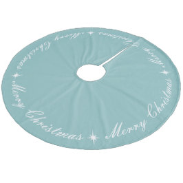 Falda Para El Árbol De Navidad De Forro Coralino Elegante y simple dulce Navidad Ice Azul