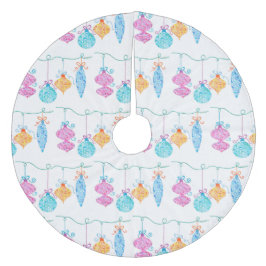 Falda Para El Árbol De Navidad De Forro Coralino Esquina de árbol de nombres de cadena