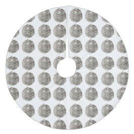 Falda Para El Árbol De Navidad De Forro Coralino Falda de árbol de ornamentos con joyas