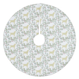 Falda Para El Árbol De Navidad De Forro Coralino Labrador amarillo - Vacaciones para Navidades - La