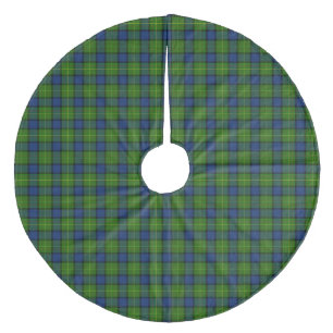 Falda Para El Árbol De Navidad De Forro Coralino Muir Moore tartan color azul