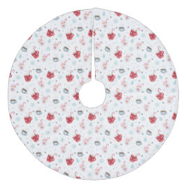 Falda Para El Árbol De Navidad De Forro Coralino Navidades de cacao y canes de canto