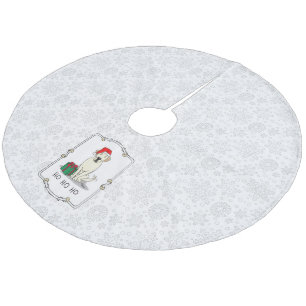 Falda Para El Árbol De Navidad De Forro Coralino Navidades Santa Yellow Labrador Retriever Cute