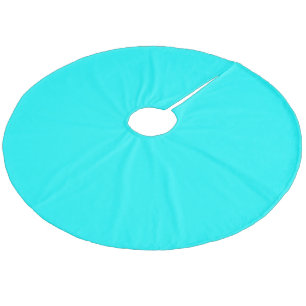 Falda Para El Árbol De Navidad De Forro Coralino Neon blue 00ffff