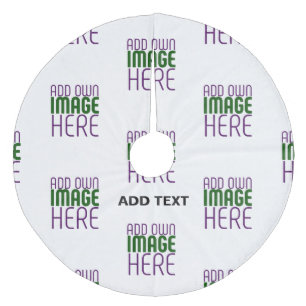 FALDA PARA EL ÁRBOL DE NAVIDAD DE FORRO CORALINO PLANTILLA DE TEXTO DE IMAGEN BLANCA SIMPLE EDITABL