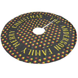 Falda Para El Árbol De Navidad De Forro Coralino Rasta de árbol de navidad negro verde rojo