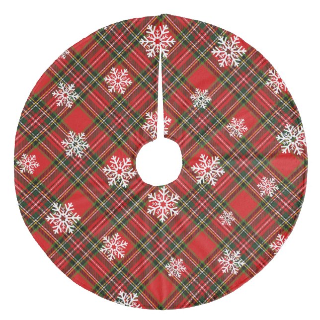 Falda Para El Árbol De Navidad De Forro Coralino Retirada (Anverso)