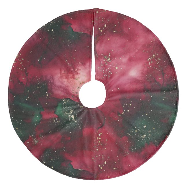 Falda Para El Árbol De Navidad De Forro Coralino Retirada (Anverso)