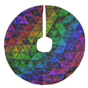 Falda Para El Árbol De Navidad De Lino Sintético Cristal de orgullo