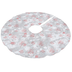 Falda Para El Árbol De Navidad De Lino Sintético Esquina de árbol