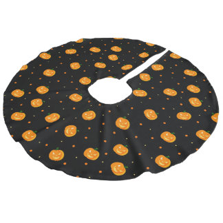 Falda Para El Árbol De Navidad De Lino Sintético Falda del árbol de lluvia de calabaza