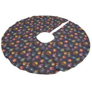 Falda Para El Árbol De Navidad De Lino Sintético Navidades Baubles Tree Skirt