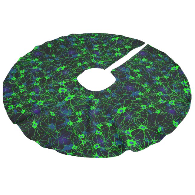 Falda Para El Árbol De Navidad De Lino Sintético Neuron City Tree Skirt (Angular)