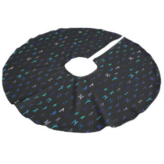 Falda Para El Árbol De Navidad De Lino Sintético Norse At Night Tree Skirt