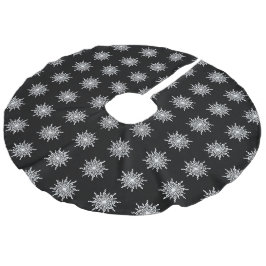 Falda Para El Árbol De Navidad De Lino Sintético Patrón de tintes de árboles ornamentales negros
