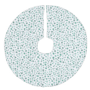 Falda Para El Árbol De Navidad De Lino Sintético Puntos de impresión