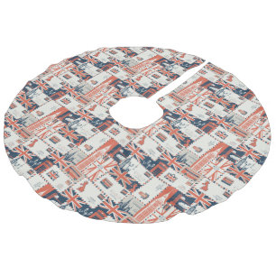 Falda Para El Árbol De Navidad De Lino Sintético Skirt de London Post Tree