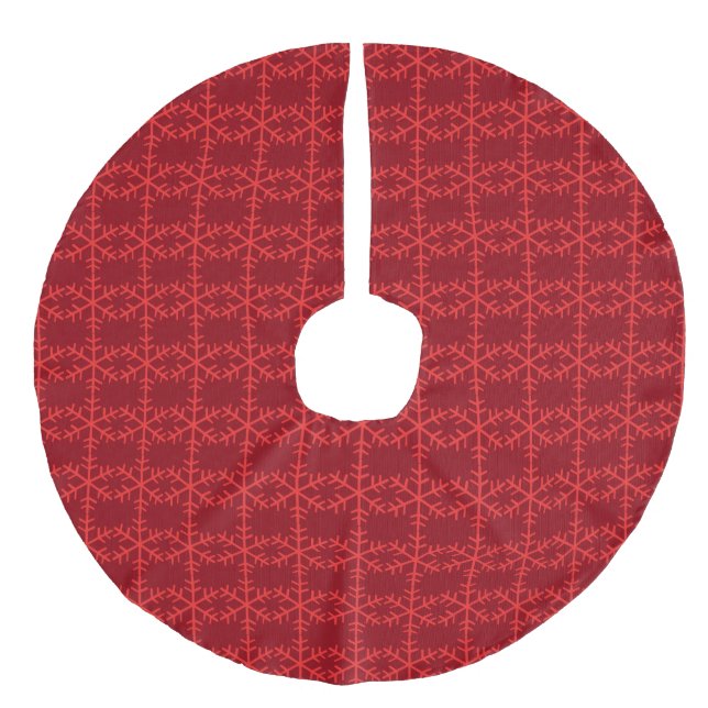 Falda Para El Árbol De Navidad De Lino Sintético Snowflake (Anverso)