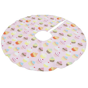 Falda Para El Árbol De Navidad De Lino Sintético Torta de Fiesta de torta