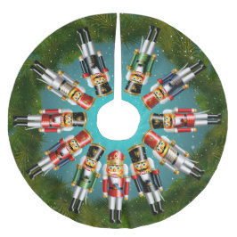 Falda Para El Árbol De Navidad De Poliéster 10 Soldados De Juguetes Nutcracker Y Un Rey Nutcra
