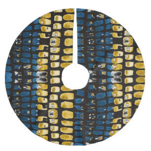 Falda Para El Árbol De Navidad De Poliéster Abstract Watercolor Spots: Creative Seamless