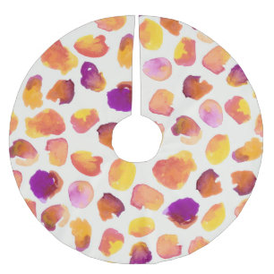 Falda Para El Árbol De Navidad De Poliéster Abstract Watercolor Vintage Ilustracion sin foco