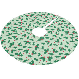 Falda Para El Árbol De Navidad De Poliéster Acebo