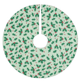 Falda Para El Árbol De Navidad De Poliéster Acebo