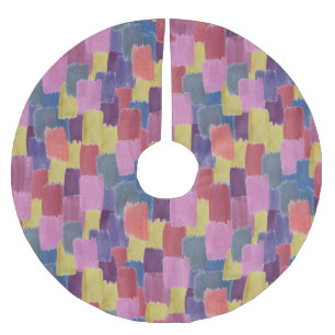 Falda Para El Árbol De Navidad De Poliéster acuarela abstracta: fondo salpicado sin costuras.