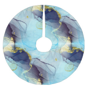 Falda Para El Árbol De Navidad De Poliéster Acuarela Moda difona elegante